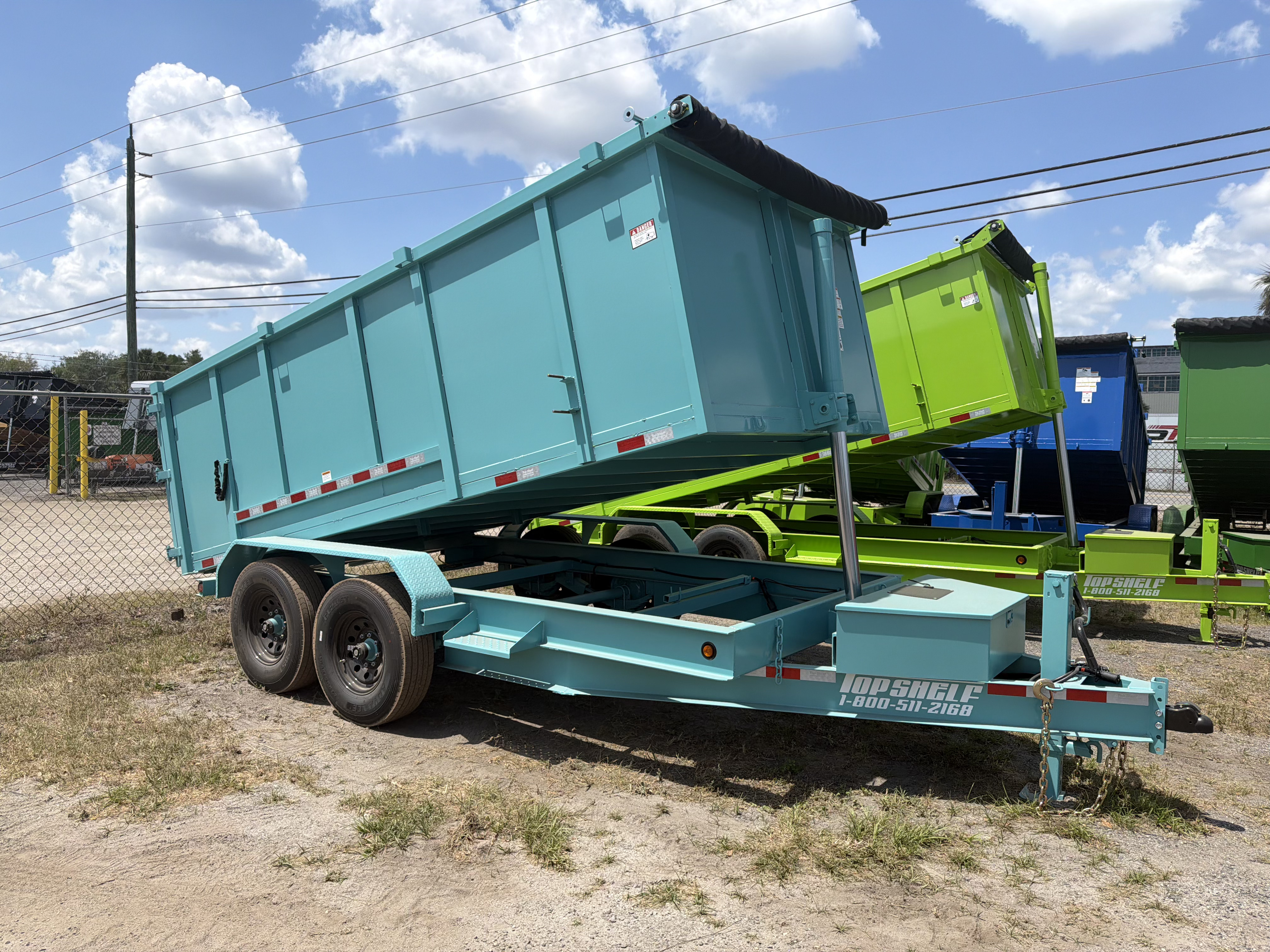 Professional dump trailer at KB Trailer Rentals
